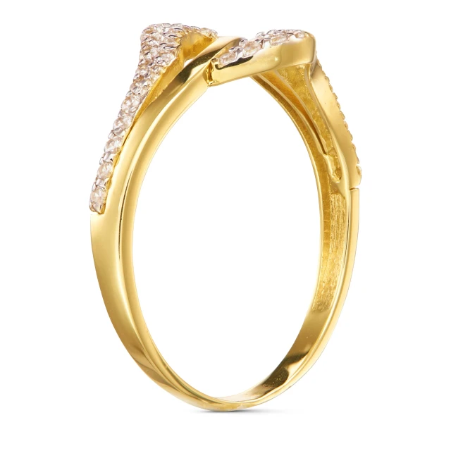 Ring aus Zirkonia Gold