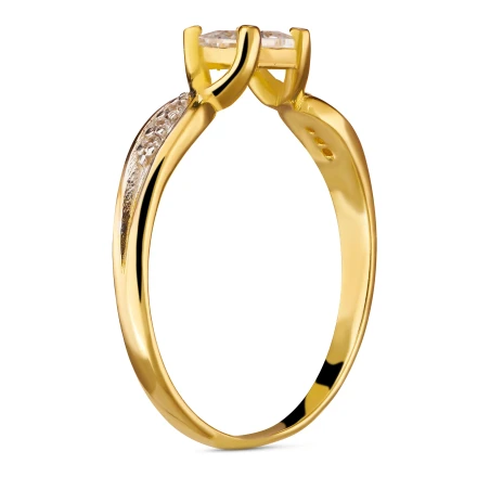 Złoty pierścionek z dużym kamieniem 333