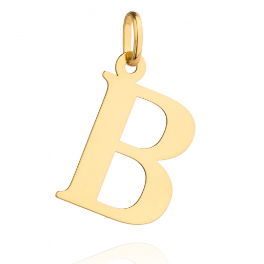 Zawieszka złota literka B duża