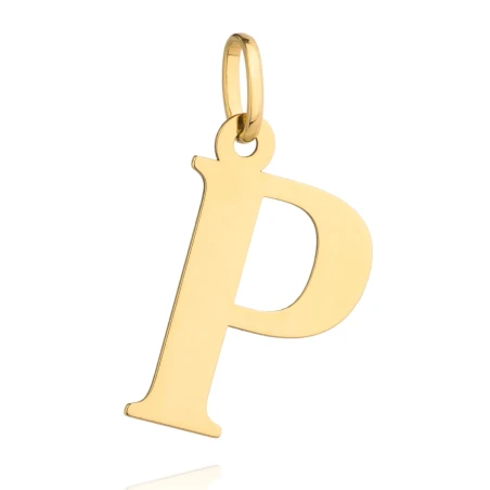 Zawieszka złota literka P duża