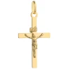 Złoty krzyżyk gładki z wizerunkiem Jezusa
