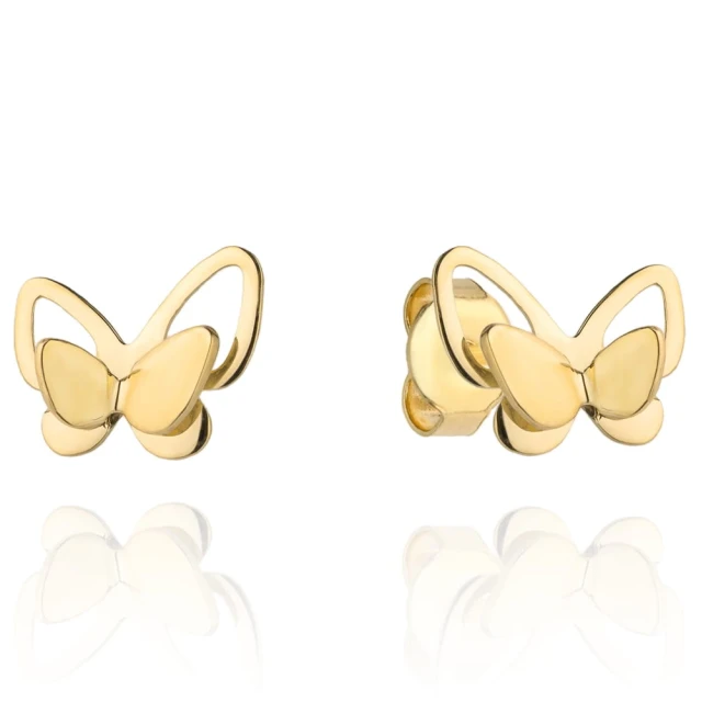 Ohrringe goldene Schmetterlinge
