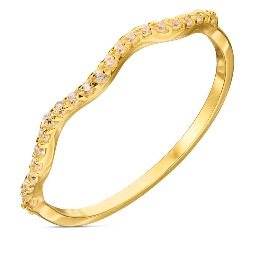 Złoty pierścionek BIAŁE KAMIENIE próba 585 ER.0026P