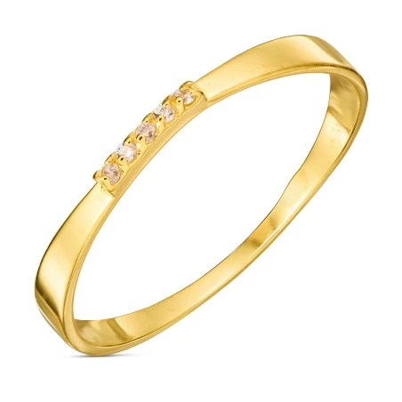 Złoty pierścionek BIAŁE KAMIENIE ER.0041