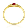 Złoty pierścionek Łezka rubinowa