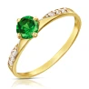 Gold Ring Zirkonie nur ein Smaragd