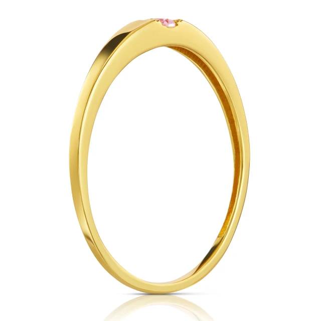 Gold Ring Rosa Stein Ehering