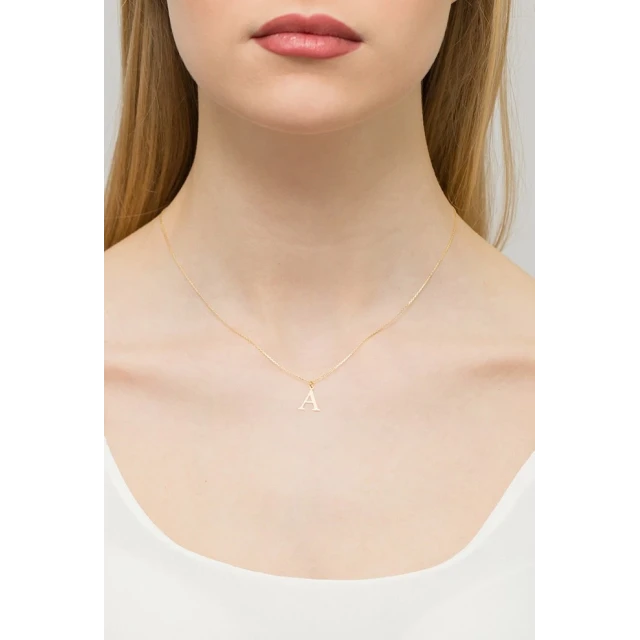 Gold AnhängerProbe 585 (14k) kleiner A Diamant
