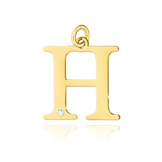Gold AnhängerProbe 585 (14k) kleiner H Diamant
