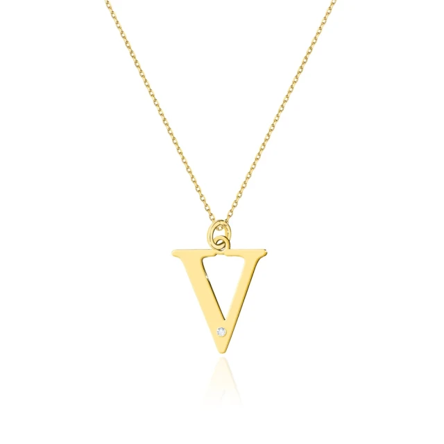 Gold Celebrity Sample 585 (14k) Kleiner V Diamant