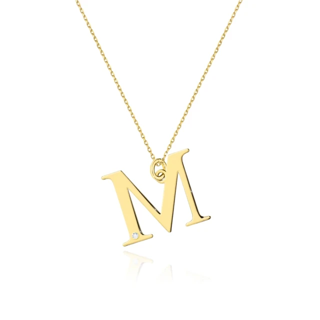 Gold Celebrity Sample 585 (14k) Großer M Diamant