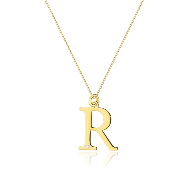 Gold Celebrity Sample 585 (14k) Big R Diamant