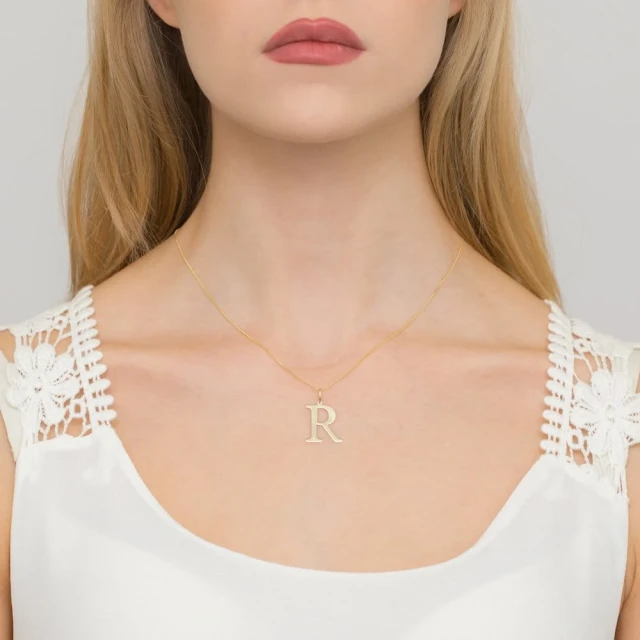 Gold Celebrity Sample 585 (14k) Big R Diamant