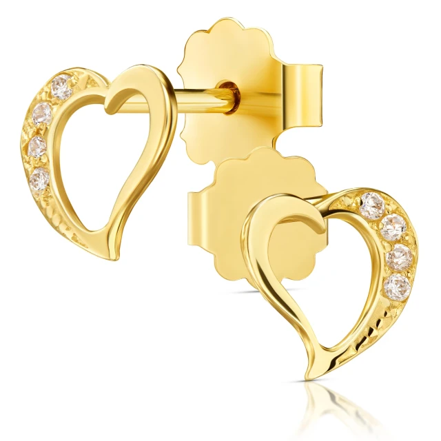 Goldene Ohrringe L'amour Sample 585