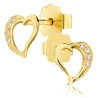 Goldene Ohrringe L'amour Sample 585