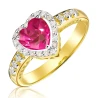 Gold Ring 585 Verlobung Ruby Heart