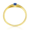 Złoty pierścionek Łezka niebieska