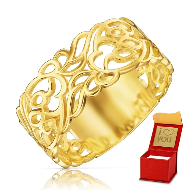 Goldenes OPENWORK Ringmuster