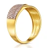 Złoty pierścionek Asymetryczna Obrączka próba 585