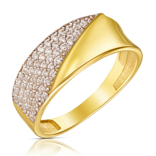 Gold Ring Asymmetrischer Ehering 585