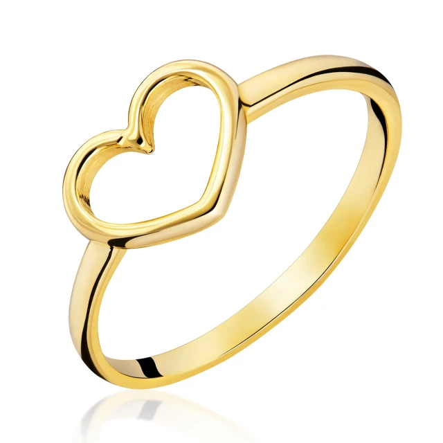 Goldener HERZring 14K