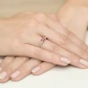 Złoty Pierścionek 585 z diamentem rubin 0,80ct