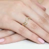 Złoty Pierścionek 585 z diamentem brylant 0,06ct