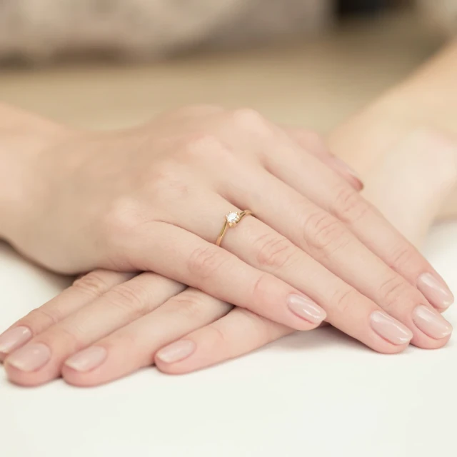 Gold Ring 585 mit Diamant Diamant Diamant 0.10ct