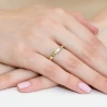Złoty Pierścionek 585 z diamentem brylant 0,12ct