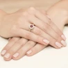 Złoty Pierścionek 585 z diamentem rubin 0,60ct