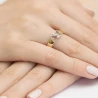 Złoty Pierścionek 585 z diamentem brylant 0,04ct