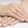 Złoty Pierścionek 585 z diamentem brylant 0,04ct
