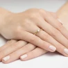 Złoty Pierścionek 585 z diamentem brylant 0,09ct