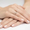 Złoty Pierścionek 585 z diamentem brylant 0,15ct