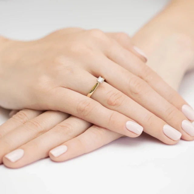 Gold Ring 585 mit Diamant Diamant Diamant 0.23ct