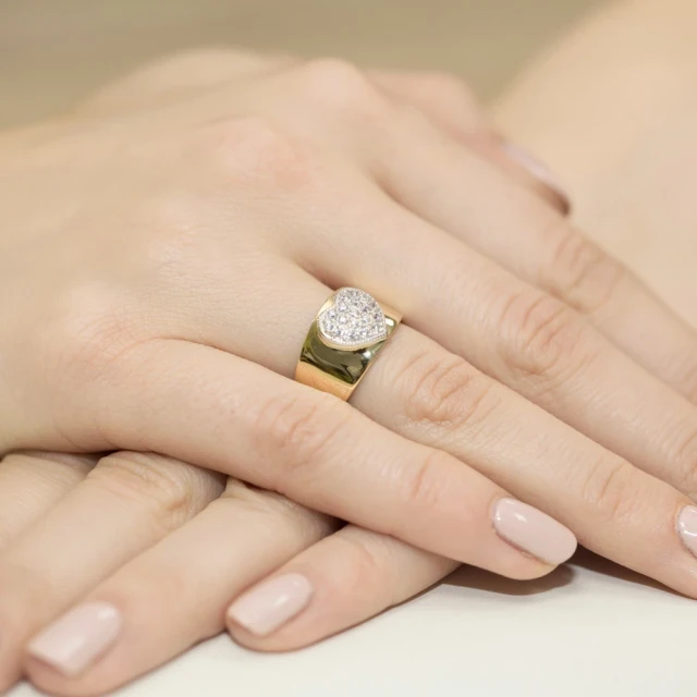 Gold Ring 585 mit Diamant Diamant Diamant 0.26ct