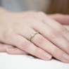 Złoty Pierścionek 585 z diamentem brylant 0,12ct
