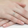 Złoty Pierścionek 585 z diamentem topaz 0,30ct