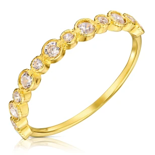 Złoty pierścionek BIAŁE KAMIENIE próba 585 ER.0014P| ERgold
