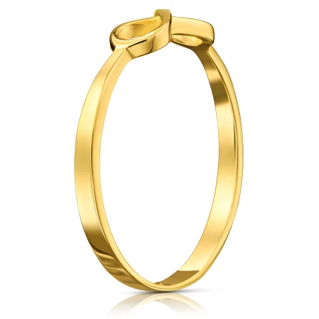 Złoty pierścionek nieskończoność 585
