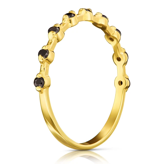 Gold Ring BLACK STONE Versuch 585 P3.1672Pc