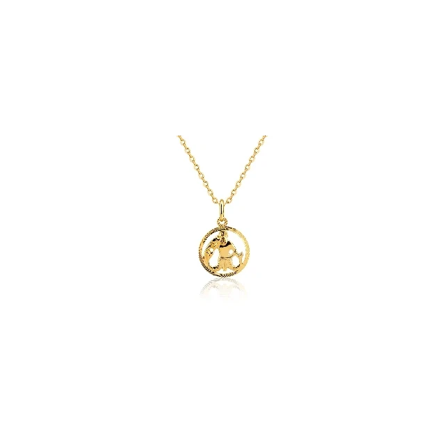 Złota zawieszka ZNAK zodiaku WODNIK próba 585