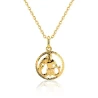 Złota zawieszka ZNAK zodiaku WODNIK próba 585