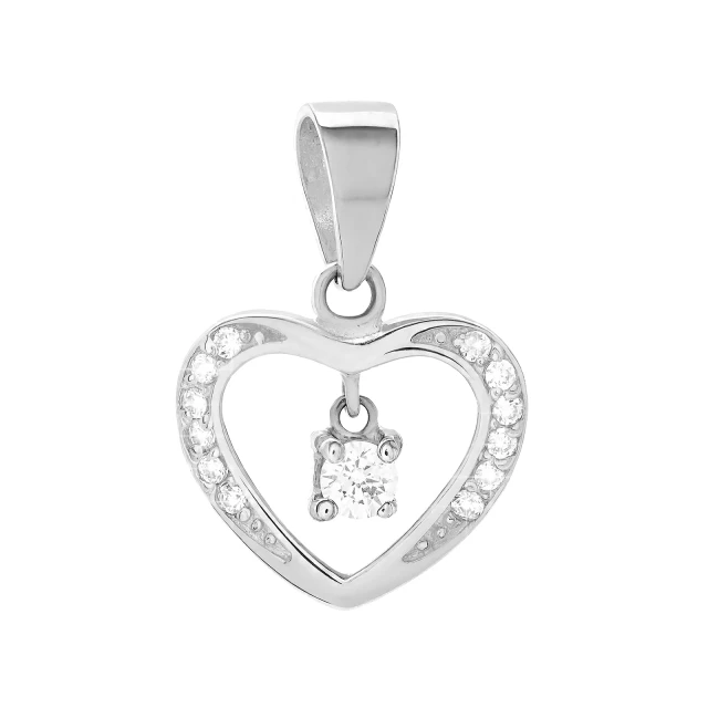 Silber Anhänger Anhänger Heart Zirconie