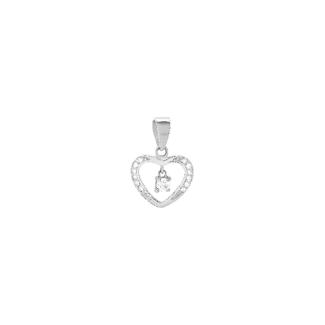 Silber Anhänger Anhänger Heart Zirconie