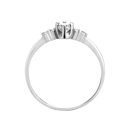 Srebrny pierścionek zaręczynowy cyrkonia