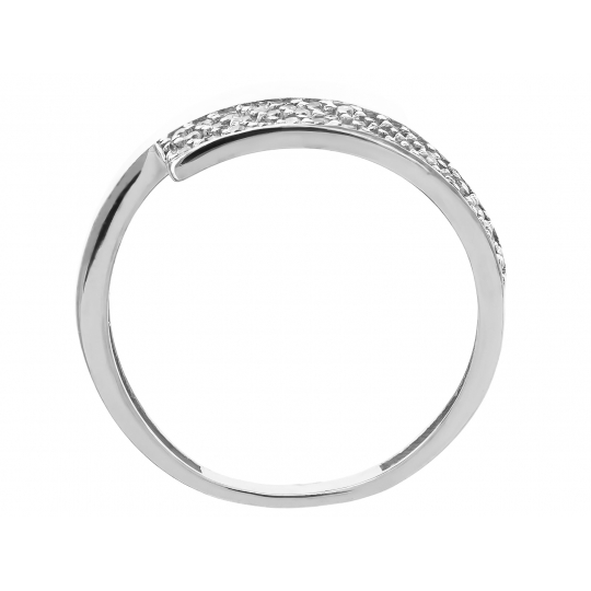 Srebrny pierścionek Asymetryczny Piękny wzór