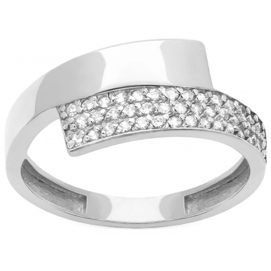 Srebrny pierścionek Asymetryczny Piękny wzór