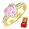 Gold Ring 585 Verlobung Pink Herz | ergold