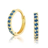 Princess Sparkle Gold Ohrringe Blau K3.2329n| ergold